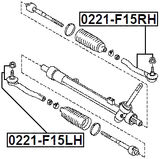 0221-F15LH - STEERING TIE ROD END LEFT