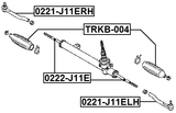 0221-J11ERH - STEERING TIE ROD END RIGHT
