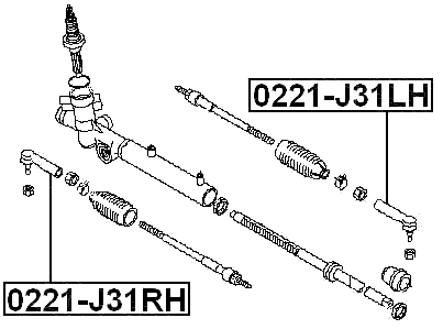 0221-J31RH - STEERING TIE ROD END RIGHT
