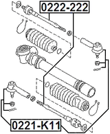 0221-K11 - STEERING TIE ROD END