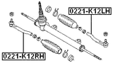 0221-K12LH - STEERING TIE ROD END LEFT