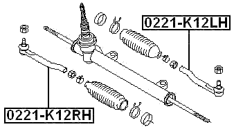 0221-K12LH - STEERING TIE ROD END LEFT