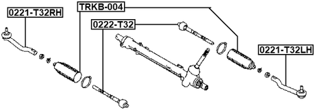 0221-T32RH - STEERING TIE ROD END RIGHT