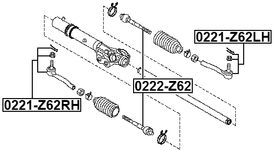 0221-Z62LH - STEERING TIE ROD END LEFT