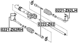0221-Z62RH - STEERING TIE ROD END RIGHT