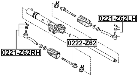 0221-Z62RH - STEERING TIE ROD END RIGHT