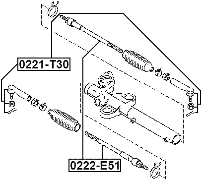 0222-E51 - STEERING TIE ROD