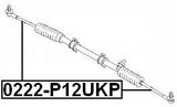 0222-P12UKP - STEERING TIE ROD M18X1.5/M12X1.25