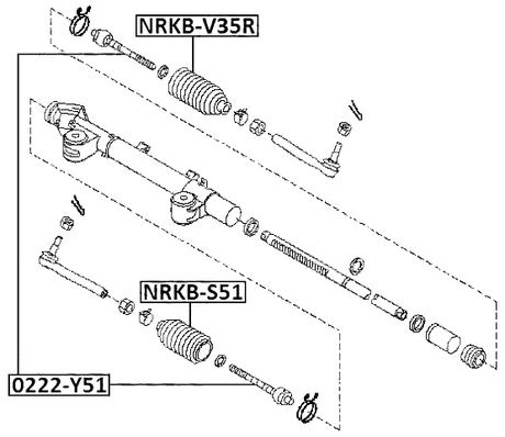 0222-Y51 - STEERING TIE ROD
