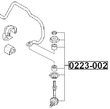 0223-002 - FRONT STABILIZER LINK / SWAY BAR LINK