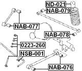 0223-260 - REAR STABILIZER LINK