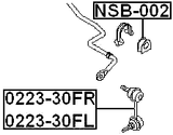 0223-30FL - FRONT LEFT STABILIZER LINK / SWAY BAR LINK