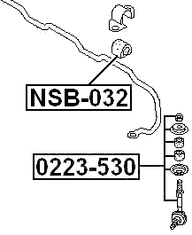 0223-530 - FRONT STABILIZER LINK / SWAY BAR LINK