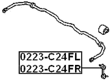 0223-C24FL - FRONT LEFT STABILIZER LINK / SWAY BAR LINK