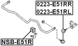 0223-E51RR - REAR RIGHT STABILIZER LINK