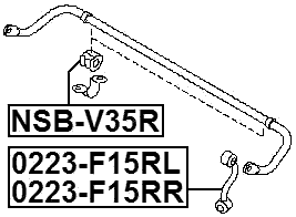0223-F15RL - REAR LEFT STABILIZER LINK