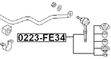 0223-FE34 - FRONT STABILIZER LINK / SWAY BAR LINK