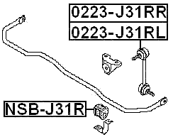 0223-J31RR - REAR RIGHT STABILIZER LINK