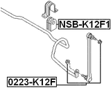 0223-K12F - FRONT STABILIZER LINK / SWAY BAR LINK