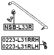 0223-L33RRH - REAR RIGHT STABILIZER LINK