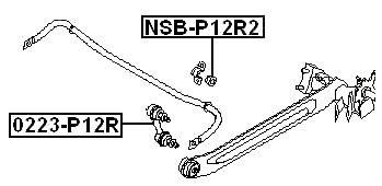 0223-P12R - REAR STABILIZER LINK