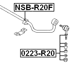 0223-R20 - FRONT STABILIZER LINK / SWAY BAR LINK