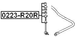 0223-R20R - REAR STABILIZER LINK