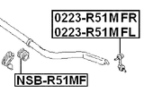 0223-R51MFR - FRONT RIGHT STABILIZER LINK / SWAY BAR LINK