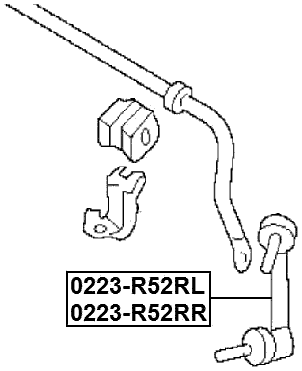 0223-R52RL - REAR LEFT STABILIZER LINK