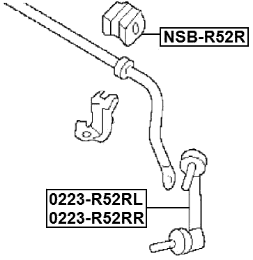0223-R52RR - REAR RIGHT STABILIZER LINK
