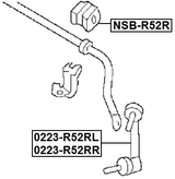 0223-R52RR - REAR RIGHT STABILIZER LINK