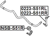 0223-S51RL - REAR RIGHT STABILIZER LINK