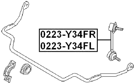 0223-Y34FR - FRONT RIGHT STABILIZER LINK / SWAY BAR LINK