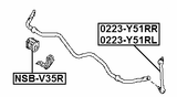 0223-Y51RL - REAR LEFT STABILIZER LINK