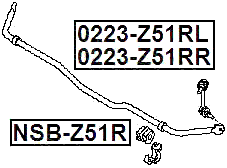 0223-Z51RR - REAR RIGHT STABILIZER LINK