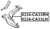 0224-CA33RH - RIGHT FRONT ARM