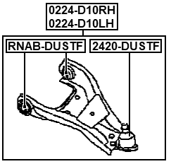 0224-D10RH - RIGHT FRONT ARM