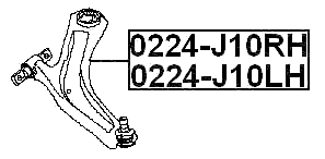 0224-J10LH - LEFT FRONT ARM