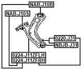 0224-J11ZFLH - LEFT FRONT ARM