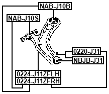 0224-J11ZFLH - LEFT FRONT ARM
