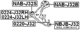 0224-J32LH - LEFT FRONT ARM