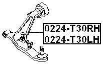 0224-T30LH - LEFT FRONT ARM