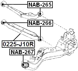 0225-J10R - REAR LOWER TRANSVERSE LINK
