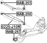 0225-J10R - REAR LOWER TRANSVERSE LINK