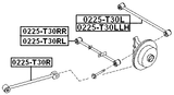 0225-T30RR - REAR RIGHT TRANSVERSE LINK