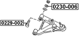 0229-002 - CAMBER ADJUSTING ECCENTRIC BOLT