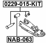 0229-015-KIT - REPAIR KIT, CAMBER ADJUSTING ECCENTRIC BOLT