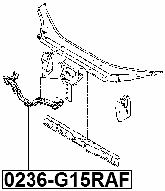 0236-G15RAF - RETAINER FRONT BUMPER