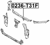 0236-T31F - RETAINER FRONT BUMPER