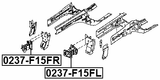 0237-F15FR - FRONT BUMPER REINFOCEMENT BAR MOUNTING BRACKET RIGHT